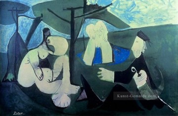 nach oben Ölbilder verkaufen - Luncheon auf dem Gras nach Manet 5 1960 Kubismus Pablo Picasso